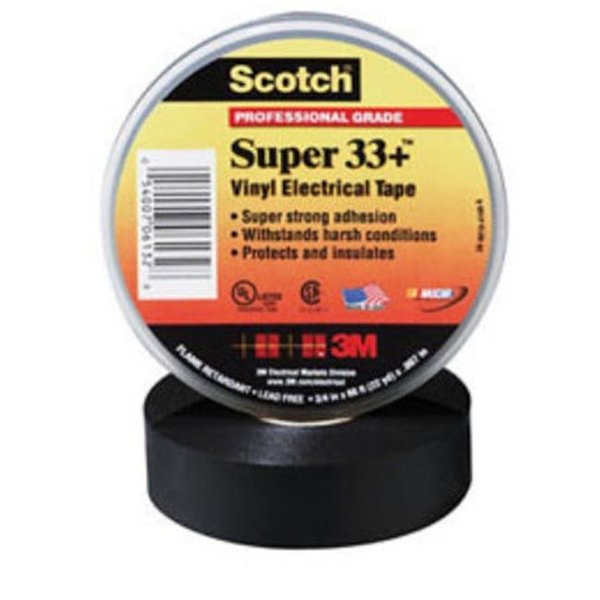 3M 3M 33SUPER66FT .75 x 66 ft. Super 33 Plus Vinyl Electrical Tape 54007061328